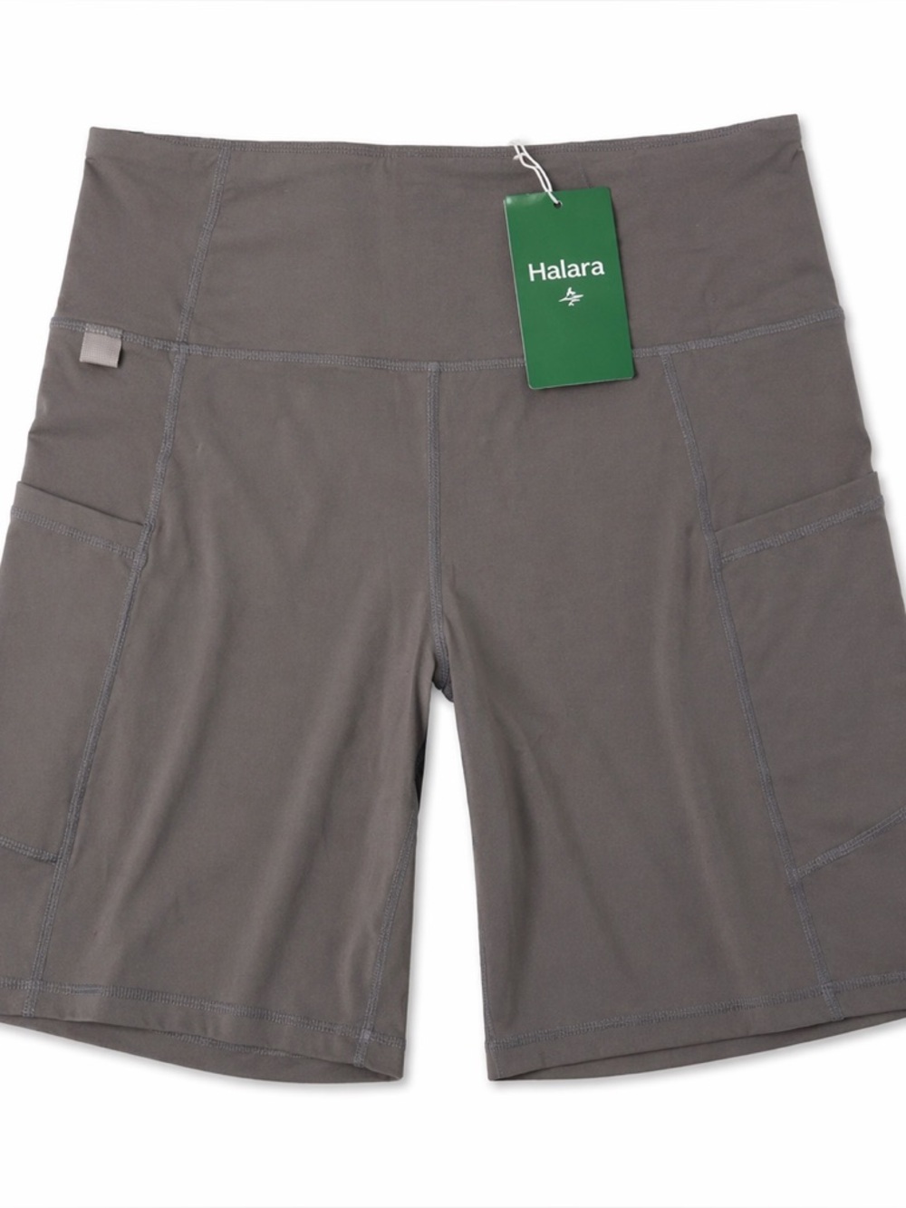 Halara UltraSculpt High Waisted Pocket Biker Shorts 7” Brown NWT